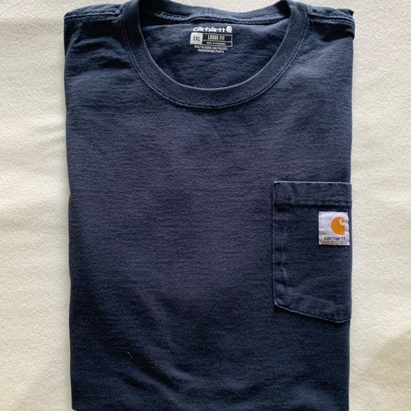 NWOT XXL Stonewashed Loose Fit Carhartt Heavyweight Short Sleeve Men’s Tees - Picture 2 of 4